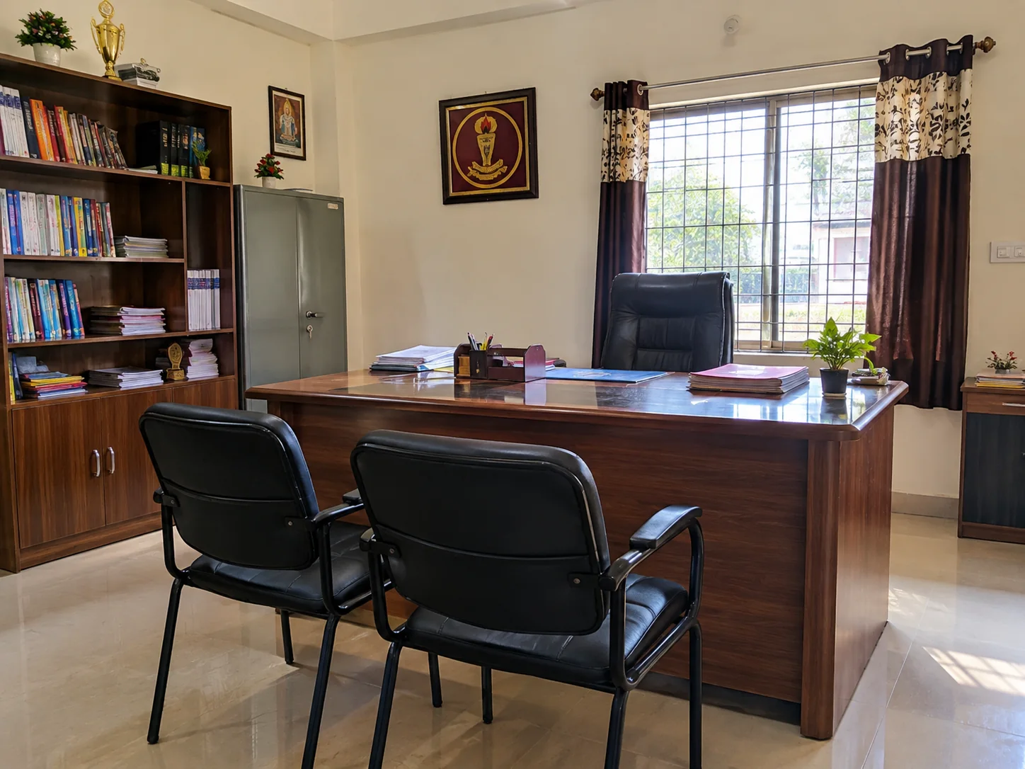 AI-generated concept of an orderly school administration office